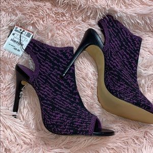 Zara black and purple heels